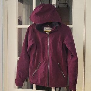 Columbia titanium winter jacket with hood purple size US XS